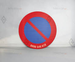 Biển Báo Giao Thông Cấm Đỗ Xe Nhôm Độ Bền Cao, Phản Quang Tốt